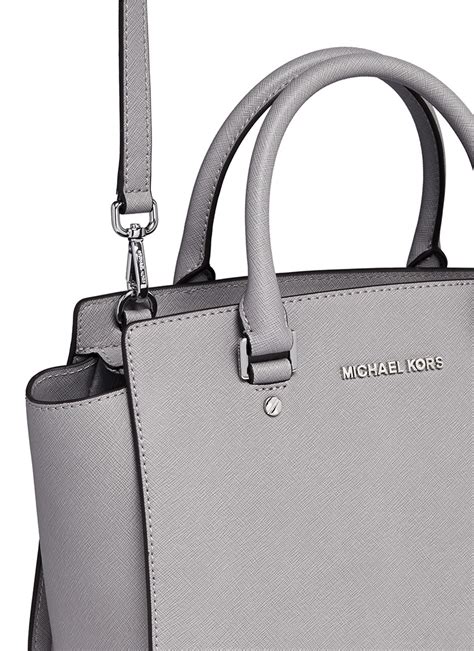 michael kors large selma bag grey|Michael Kors selma medium satchel.